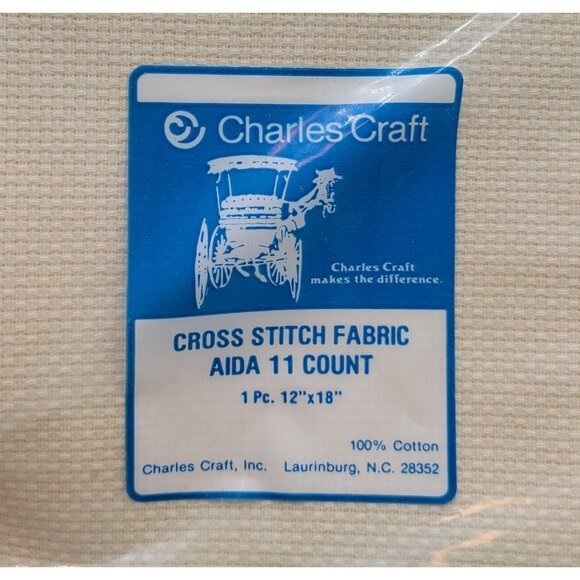 Aida 11 Count Lot of 5 Cross Stitch Fabric Cotton White Cream Color 12 x 18 Each - Picture 3 of 7